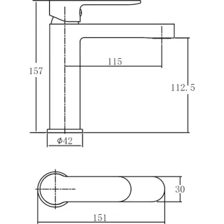 Смеситель для раковины Aquanet Passion AF300-10B 243293 чёрный матовый