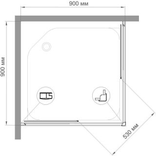 Душевой уголок Royal Bath HPD 90x90см хром RB90HPD-C-CH