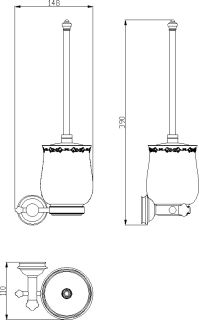Ёршик для унитаза Sapho Astor хром 1325-08