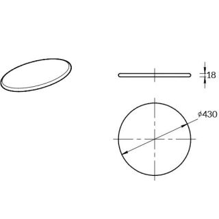 Круглая полка KERAMA MARAZZI CONO CO4.43\BLK.M встраиваемая