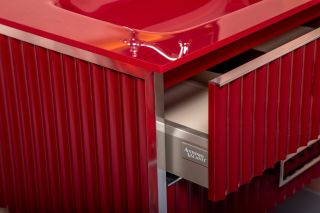 Тумба под раковину Armadi Art Monaco 100см бордо/хром 866-100-RCR