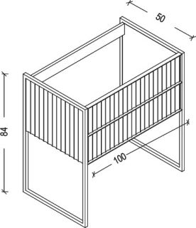 Тумба под раковину Armadi Art Monaco 100см белый/хром 866-100-WCR