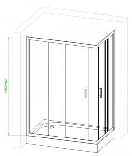 Душевой уголок Royal Bath HPD 100x80см хром RB8100HPD-T-CH