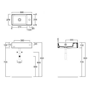 Раковина SIMAS AGILE AG50 bi*1 белая 50 см