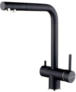 Смеситель для кухни Paulmark Skalen Sk213020-418 чёрный металлик