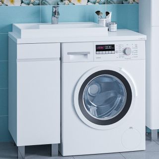 Раковина над стиральной машиной СанТа Юпитер 900128 90см левая белый