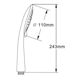 Лейка для душа Orange S05HS, 3 режима, 110 мм