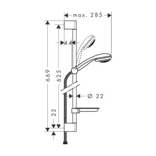 Душевой гарнитур Hansgrohe Crometta 85 Vario/UnicaC 27764000