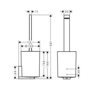 Hansgrohe WallStoris Держатель для туалетного ершика, цвет: матовый черный  27927670