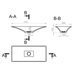 Раковина Holbi Sirius 77см бетон 2.02.018.44.4