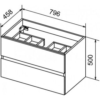 Тумба под раковину Cezares MOLVENO 46-80-2C-SO-BET