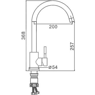 Смеситель для кухни Frap F40899-4 черный