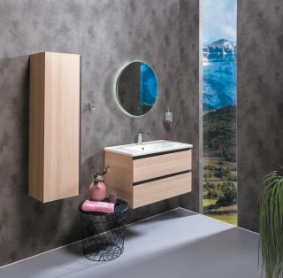 Тумба под раковину Armadi Art Capolda 85см светлое дерево 849-085-LW