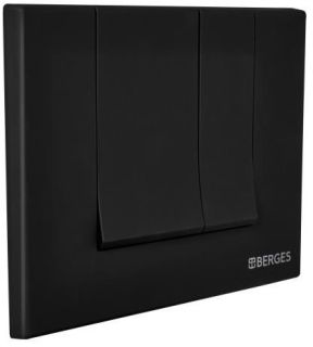 Кнопка смыва Berges Novum soft touch чёрный 040045
