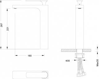 Смеситель для раковины Timo Torne 4311/02F антик