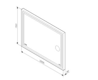 Зеркало Am.Pm Gem M91AMOX1003WG с LED-подсветкой и часами  100 см