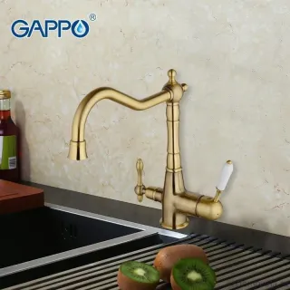 Смесители для кухни Gappo G4391-4 с подключением под фильтр бронза