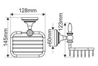 Мыльница Melana MLN-820012 хром/золото