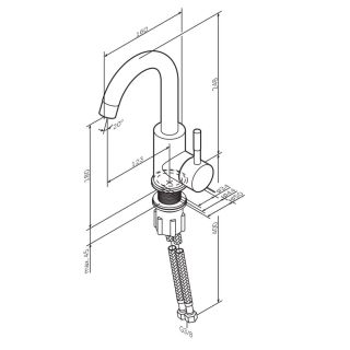 Смеситель для раковины Am.Pm X-Joy S F85B02722 чёрный