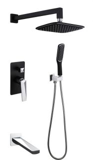 Душевой комплект Boheme Venturo 374-B-2 черный/хром