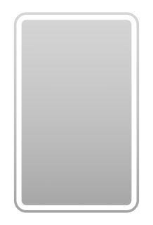 Зеркало с подсветкой Misty 3 Неон 50см с сенсором на корпусе белый