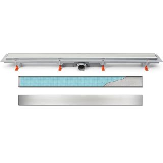 Душевой лоток Veconi Klasik N 450 V450KN с решеткой Хром глянцевый под плитку