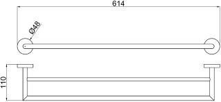 Полотенцедержатель Allen Brau Priority 6.31012-31 двойной Черный матовый