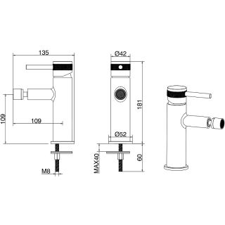Смеситель для биде Allen Brau Priority 5.31004-00 Хром