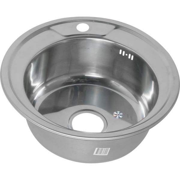 Мойка 490P Melana 0,6/160 хром с сифоном (246*12)