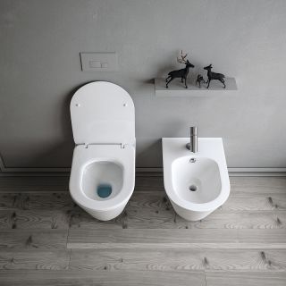 Подвесной унитаз Boheme Avva 972-W безободковый белый глянец