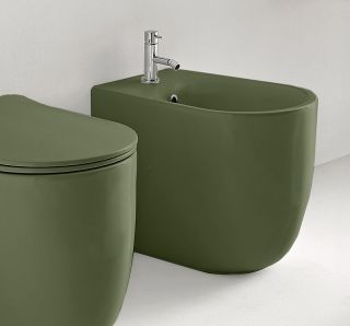 Биде напольное Kerasan Nolita 532011*1 Verde muschio