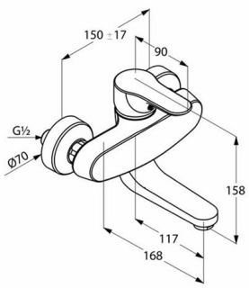 Смеситель для кухни Kludi Objekta хром 328810575