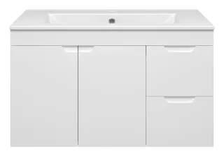 Подвесная тумба под раковину Misty Оптима 90 см П-Опт-01090-011П3Я белый