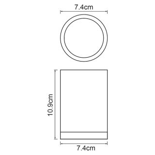 Стакан для зубных щеток WasserKRAFT Mindel K-8828 Белый