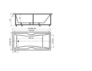 Акриловая ванна АКВАТЕК Феникс 190x90 см без гидромассажа