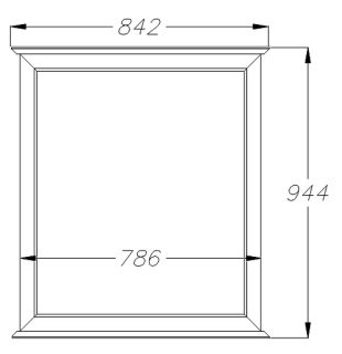 Зеркало Opadiris Кантара 85 00-00005565 Слоновая кость