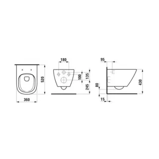 Унитаз Laufen Lua 8.2008.0.000.000.1 подвесной безободковый белый