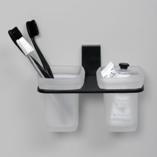 WasserKRAFT Стакан для щеток двойной с держателем Abens K-3228D