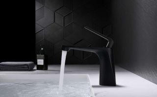 Смеситель для раковины Milleau CRISTAL MLV6223LS-MB черный матовый