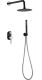 Душевая система Boheme Uno 464-BCR чёрный/хром