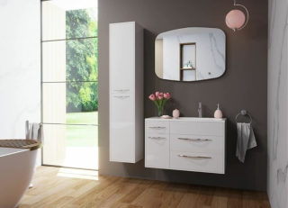 Подвесная тумба под раковину Эстет Barcelona  ФР-00003579 П 90см три ящика одна дверь