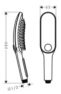 Душевая лейка Hansgrohe DogShower 3jet 26640670