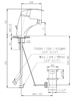 Смеситель для биде Rav Slezak Mississippi MS045.5K хром