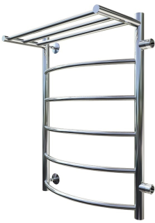 Водяной полотенцесушитель Тругор Приоритет ПМ 1 50x80x50см с полкой правый хром Приоритет1/ПМ508050Ппра