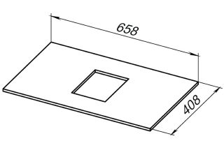 Столешница под раковину Allen Brau Priority 70 1.31009.G Графит