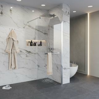 Душевая перегородка Niagara NG-661-10 100см хром/прозрачное