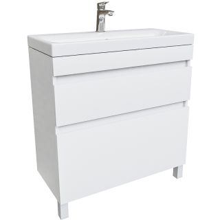 Тумба с раковиной IDDIS Zodiac 80 ZOD8CBFi95K  Белая