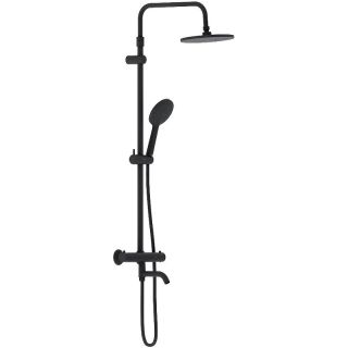 Душевая стойка Damixa Jupiter 977810300 с термостатом Черная матовая