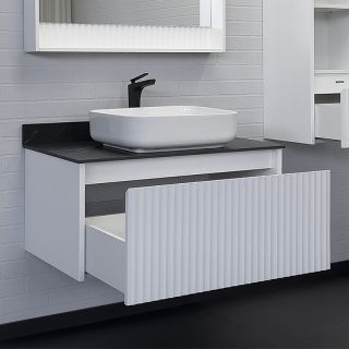 Тумба с раковиной Comforty Марсель 00-00013795 90 см Белая матовая