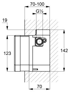 Внутренняя часть Kludi Zenta к электронному смесителю для раковины 38001